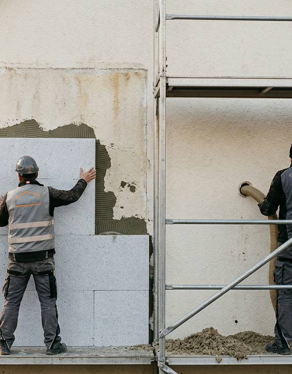 Fassadendämmung: WDVS oder Einblasdämmung im Vergleich
