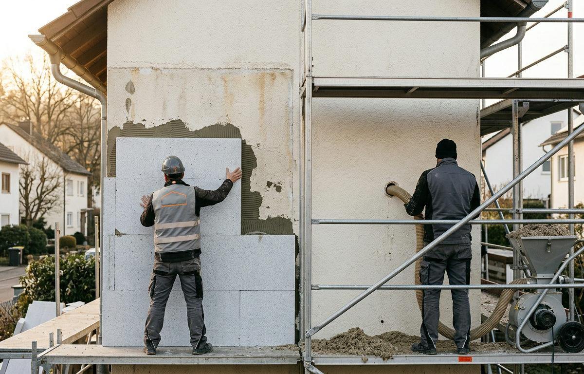 Fassadendämmung: WDVS oder Einblasdämmung im Vergleich